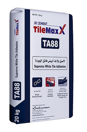 white cement tile adhesive